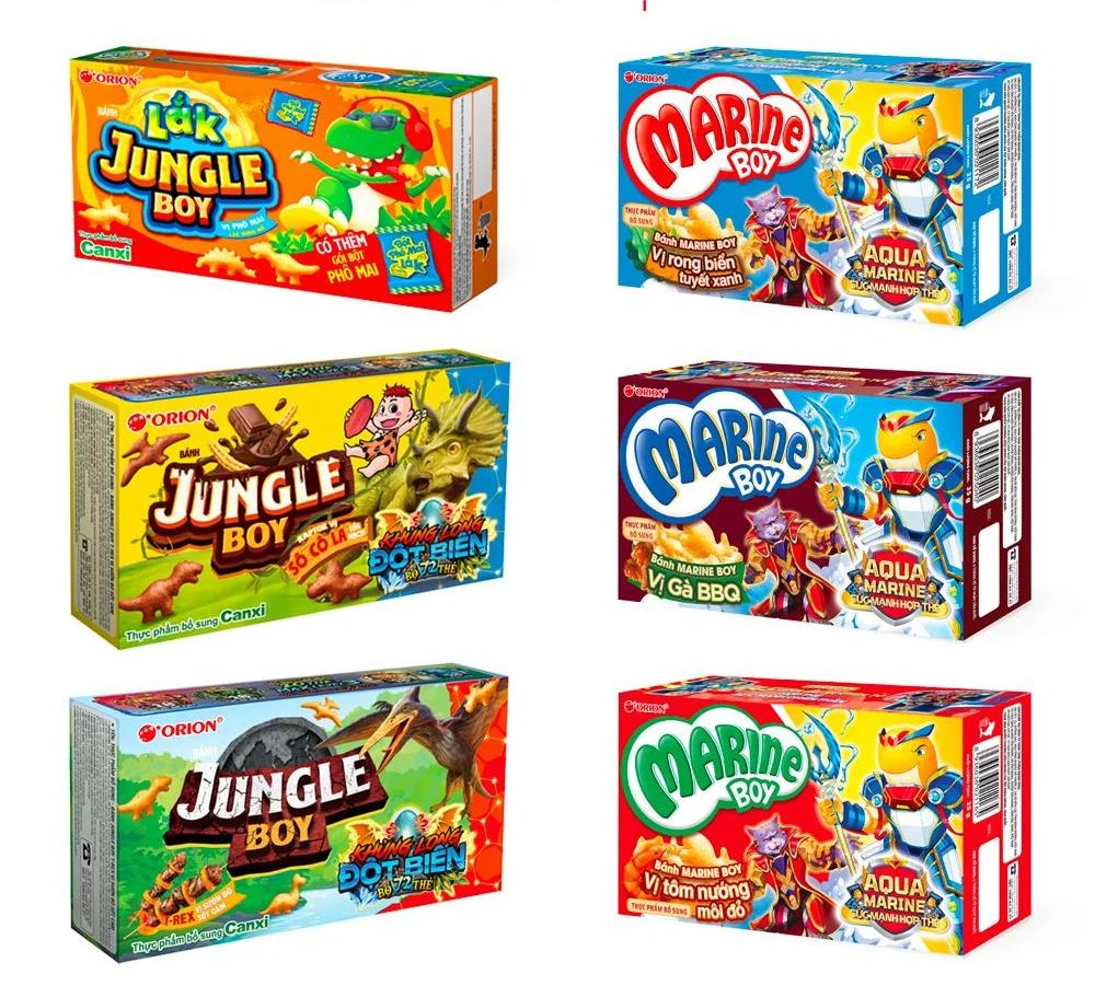Snack Bánh cá Marine Boy và Bánh khủng long Jungle Boy Orion đủ vị