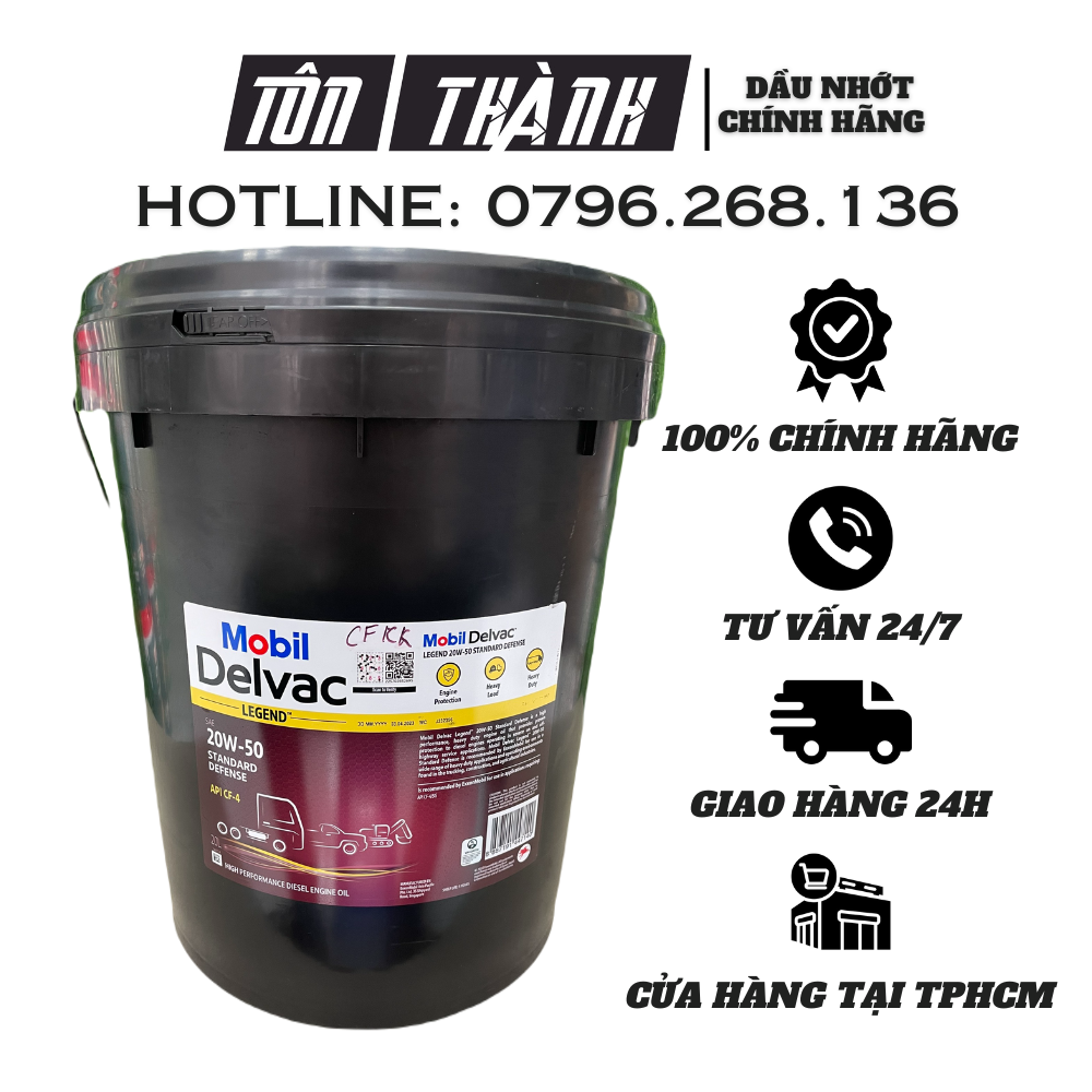 Dầu nhớt động cơ xe tải Mobil Delvac Super 20W-50