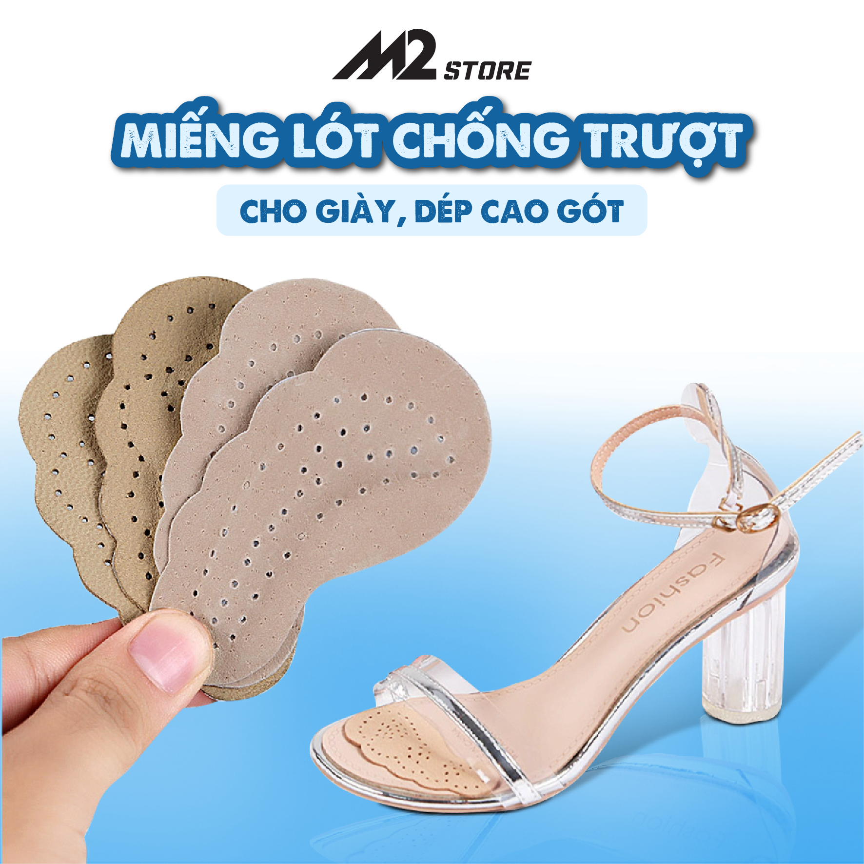 Miếng lót chống trượt cho giày dép cao gót giúp việc đi lại dễ dàng hơn thấm hút mồ hôi thoáng khí LGCG04