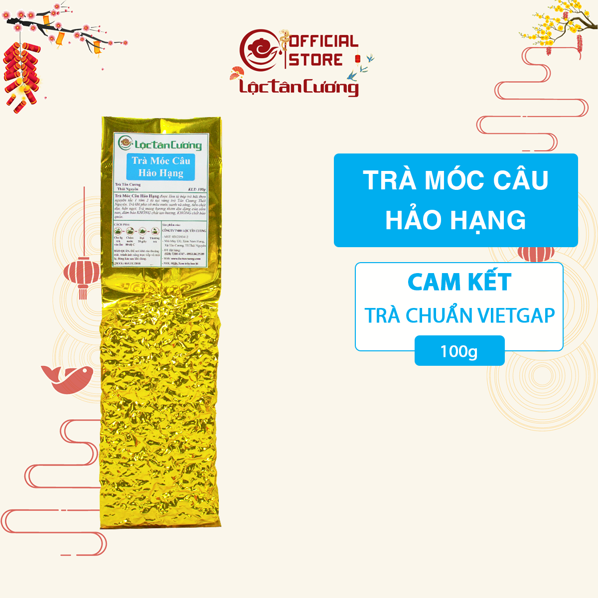 Trà móc câu hảo hạng 100g - lộc tân cương - trà tân cương thái nguyên