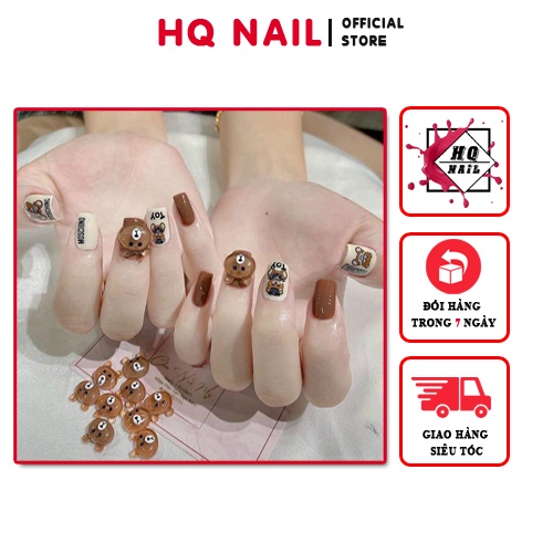 Charm gấu siêu cute trang trí móng Hot nhất 2021