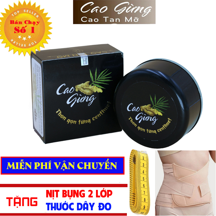 Cao Gừng tan mỡ THIÊN NHIÊN VIỆT (200g) Mới cho bạn vòng eo thon gọn quyến rũ - Tặng GEN NỊT BỤNG + Thước dây