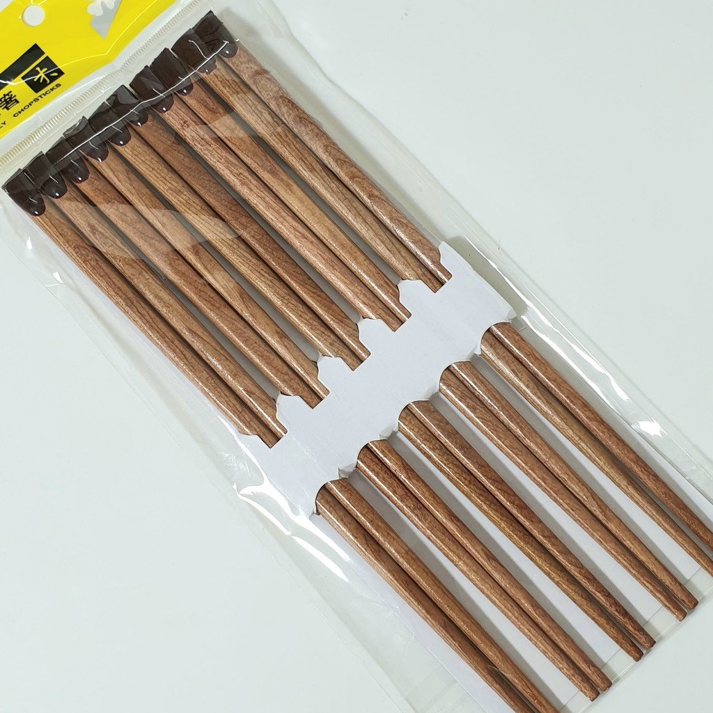 5 Đôi Đũa Móng Tay Gỗ Ăn Cơm Wood Chopsticks