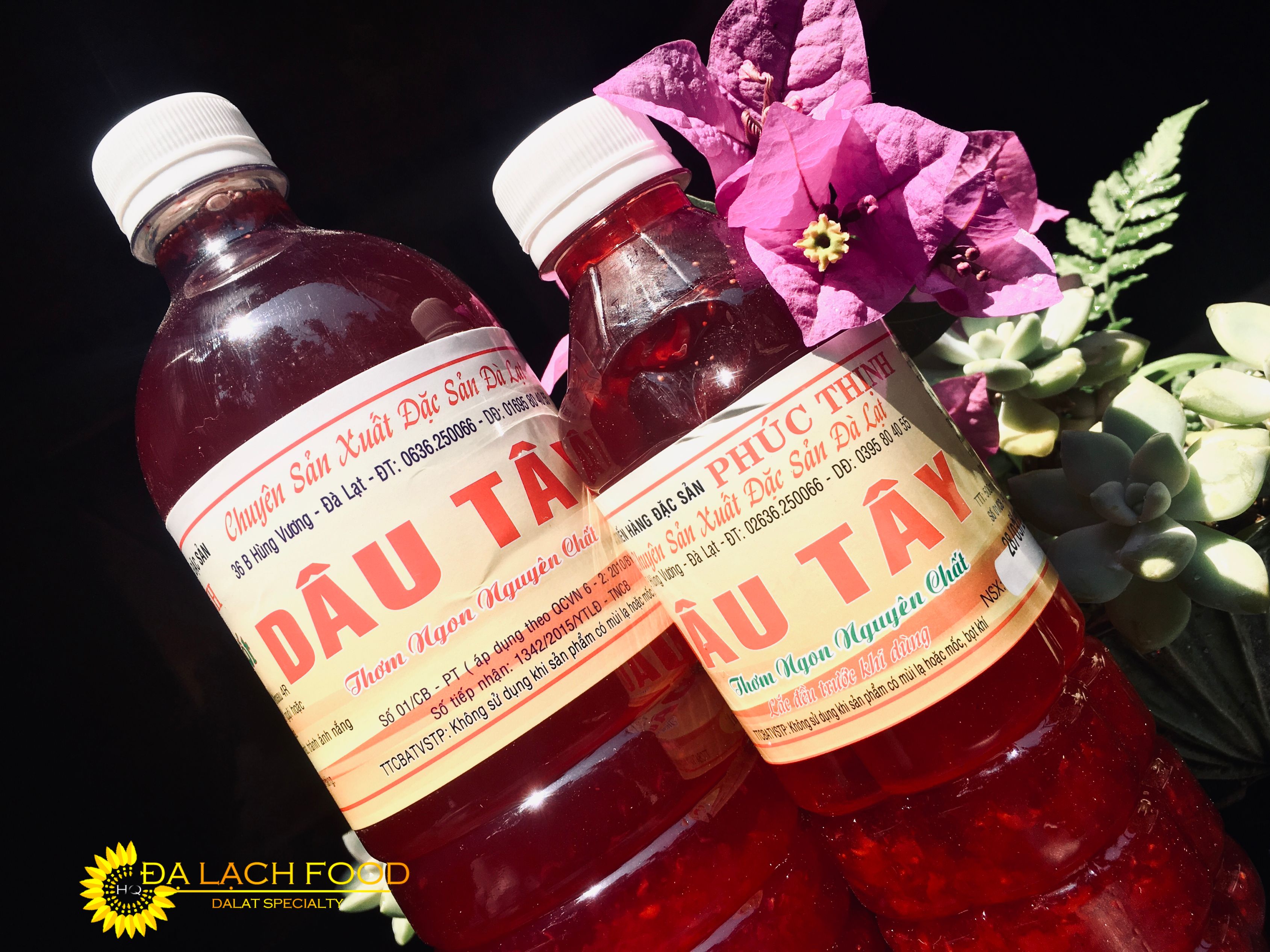 Nước cốt dâu tây nguyên chất Đà Lạt - Đặc Sản Đà Lạt/ Đạ Lạch food (500ml)