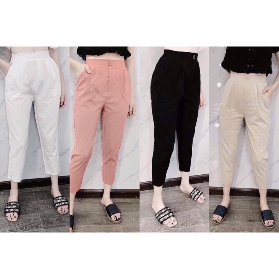 Quần baggy đũi xước có khuy siêu hot
