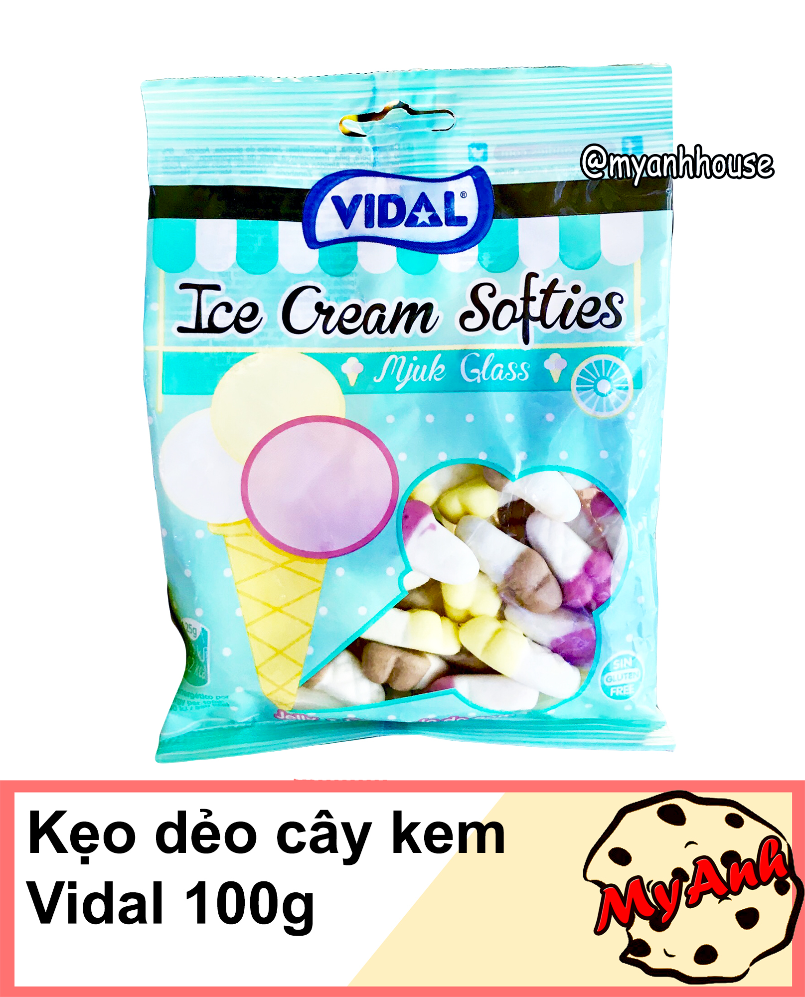 Kẹo dẻo cây kem vidal 100g date t3/2023