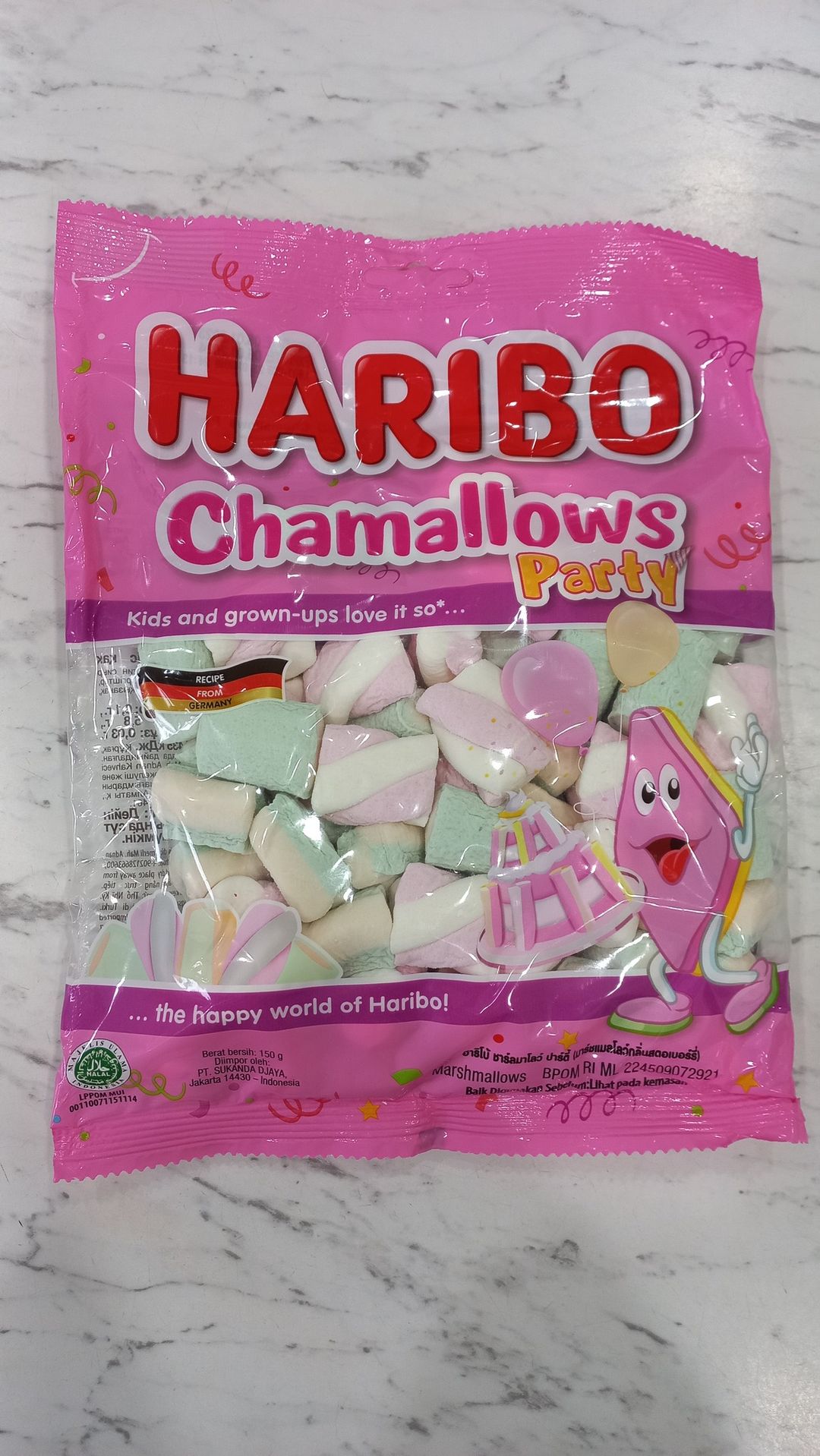 Kẹo xốp Haribo Chamallows Party 150gr. Best before 01 2024