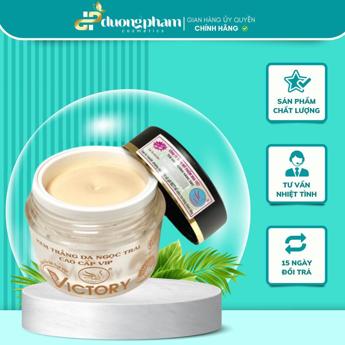 Kem Trắng Da Ngọc Trai Victory Mỹ Phẩm Hoa Việt 15gr