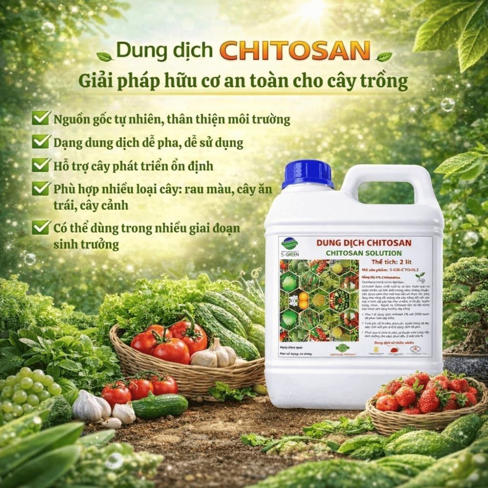 Dung Dịch Chitosan Sinh Học 2 Lít - Chitosan Nông Nghiệp Hỗ Trợ Ra Rễ, Phục Hồi Cây, Chăm Sóc Vườn Nhà