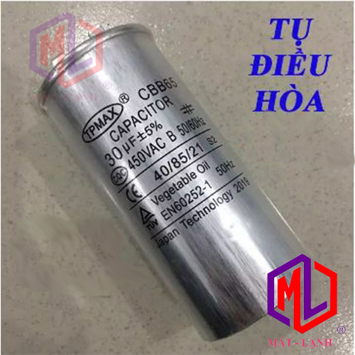 Tụ điều hòa 25uf, 30uf, 35uf, 45uf, 50uf, 60uf. capa quạt đuôi nóng