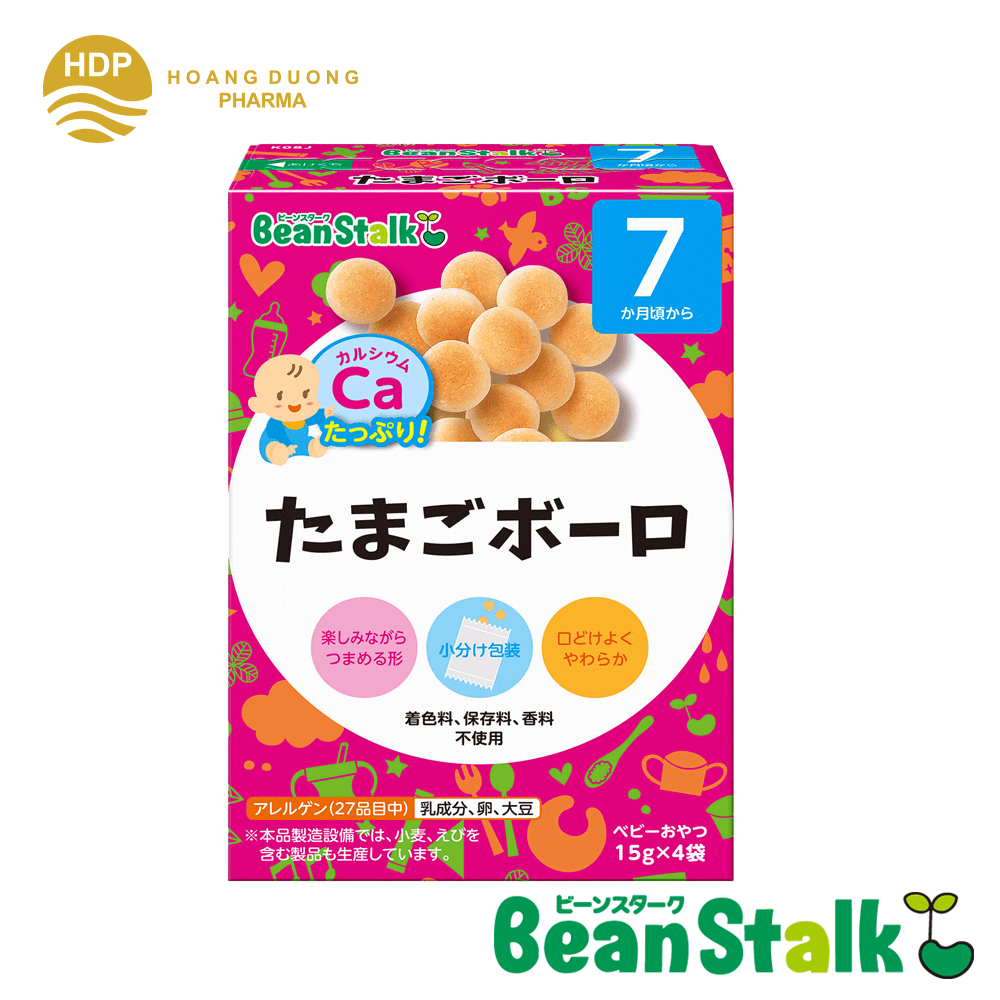 Bánh Trứng Ăn Dặm Beanstalk 7 Loại Rau Củ Dành Cho Trẻ Từ 7 Tháng Trở Lên