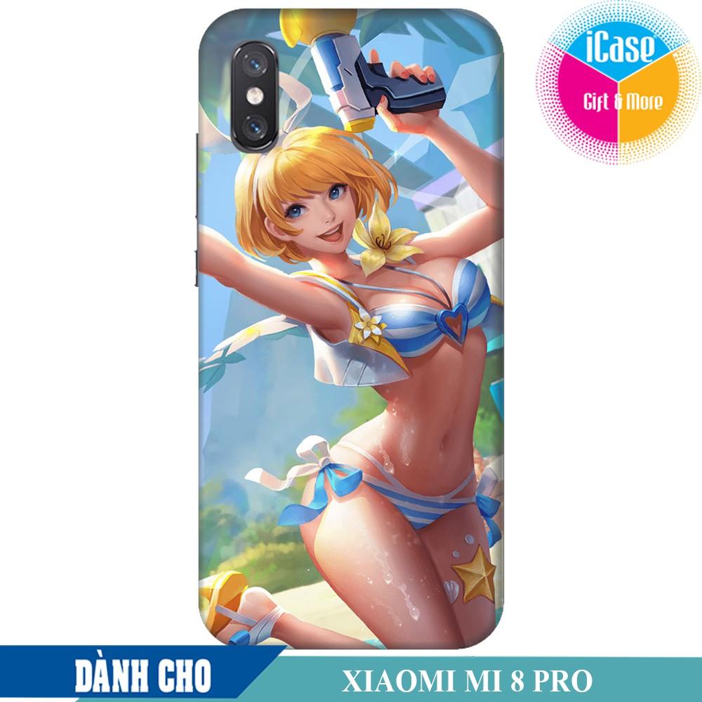 Ốp lưng nhựa dẻo dành cho Xiaomi Mi 8 Pro in hình Violet Mèo Siêu Quậy