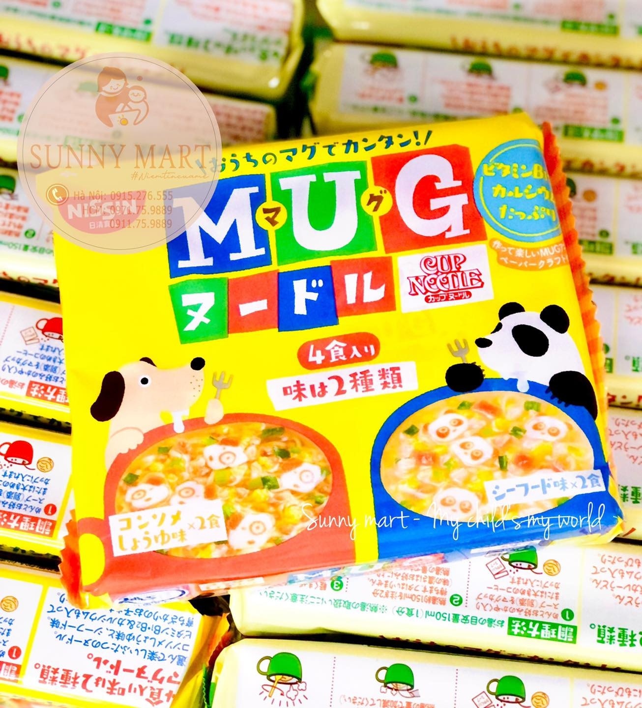 Mì mug nhật vị hải sản - thịt cho bé