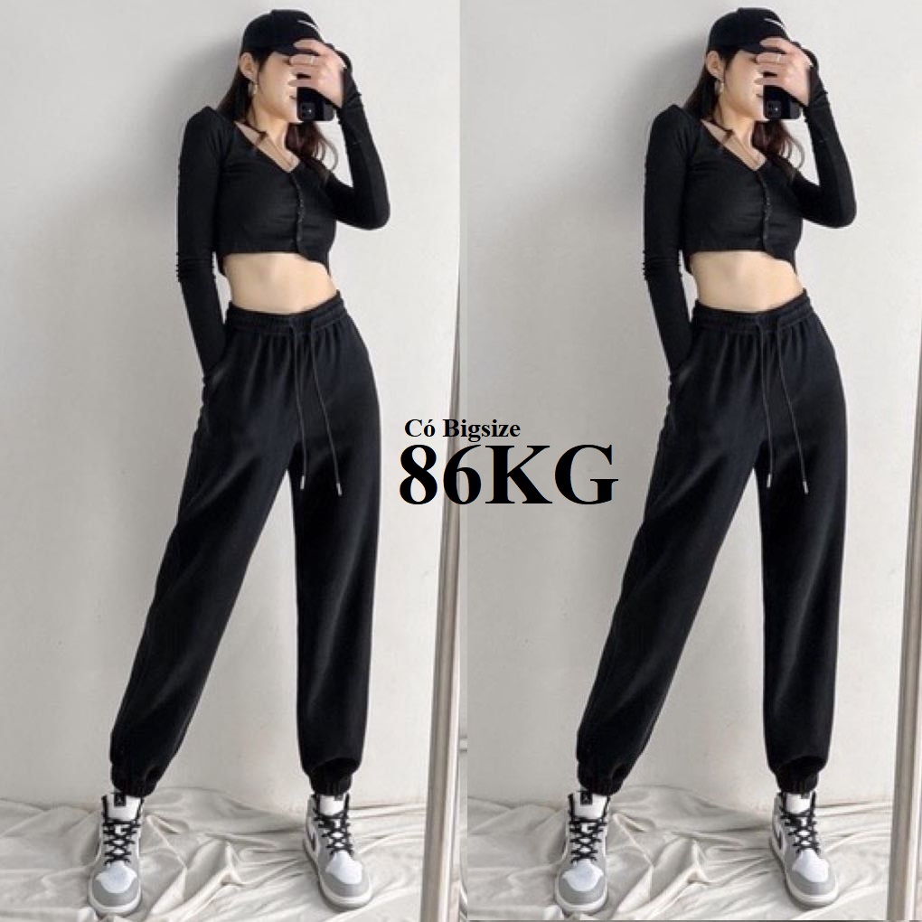 Quần Jogger chất thun gân tăm Kina có Bigsize 90KG