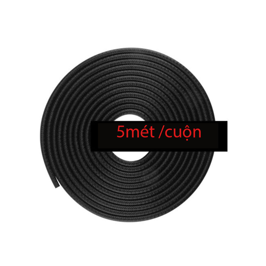 [HCM]Nẹp viền cao su chữ U trang trí và chống xước viền cửa ô tô - MÀU ĐEN - ĐỎ -  XANH - DÀI 5 MÉT
