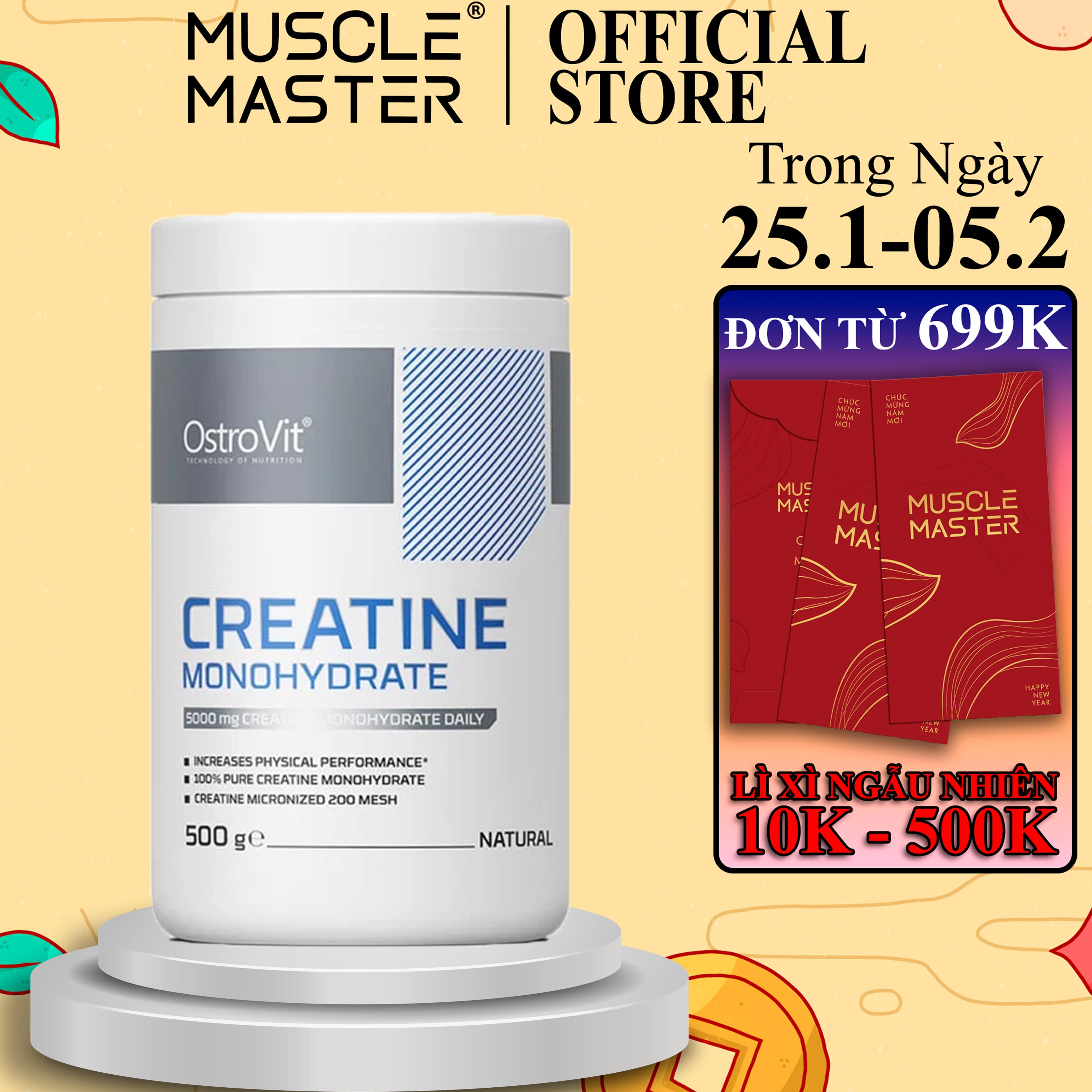 [HCM]Thực Phẩm Bổ Sung Tăng Sức Mạnh Ostrovit Creatine 100 Lần Dùng
