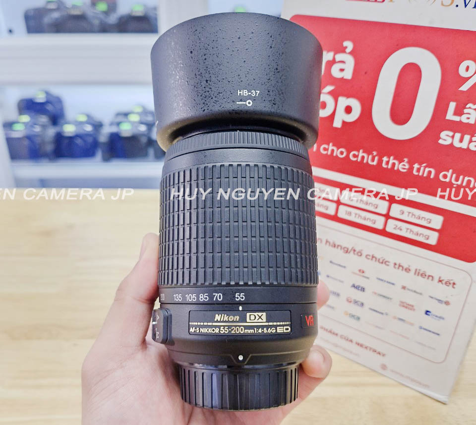 Ống kính nikon 55 200 vr cho máy ảnh nikon dx . nikon af-s dx vr zoom nikkor ed 55-200mm f4-5.6g if-ed vr