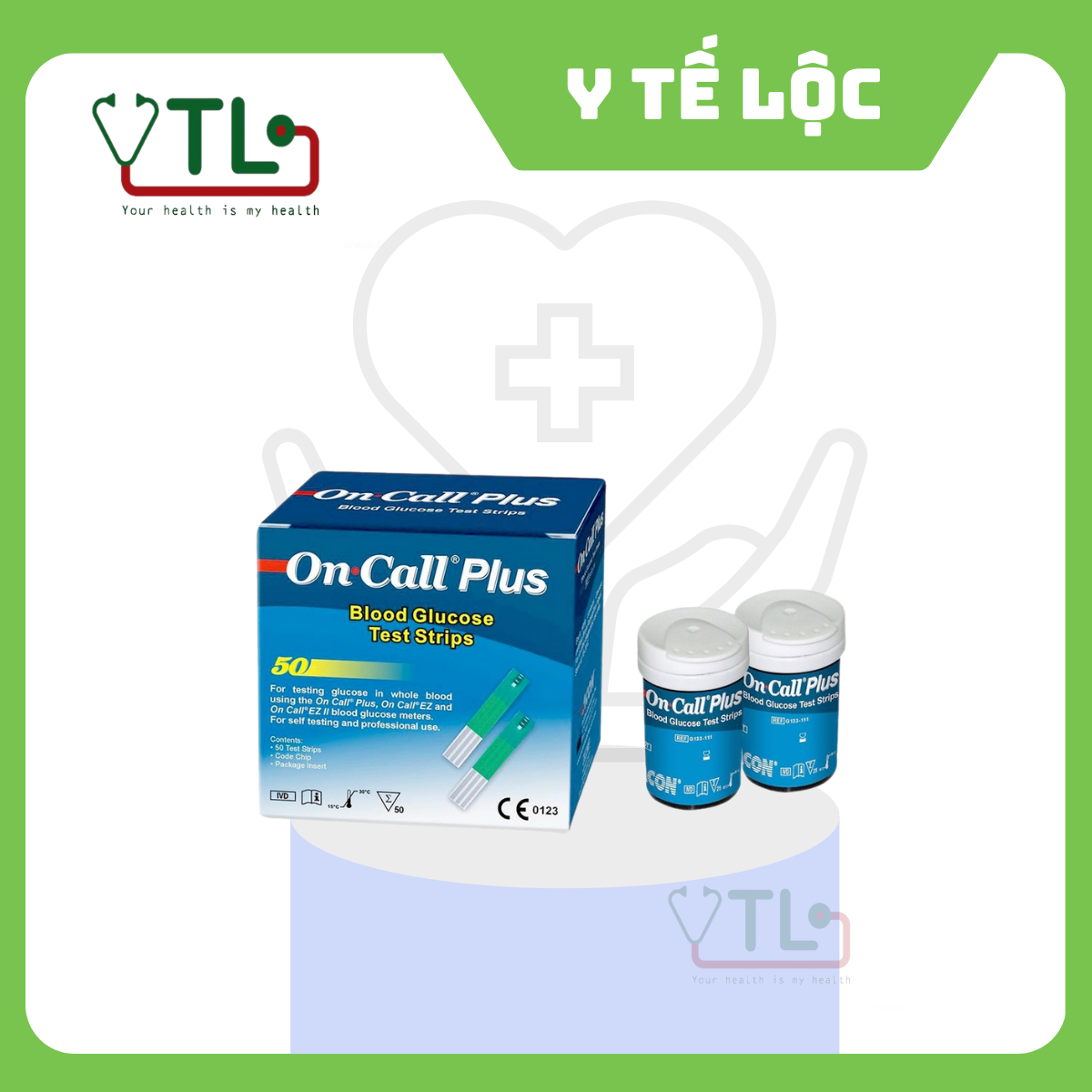 ( 25 hoặc 50 ) Que thử đường huyết On Call Plus mỗi hộp 2 lọ 25 que thử Hoặc hộp 25 que túi thiếc chính hãng ACON