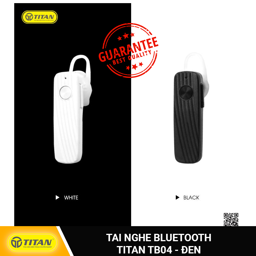 Tai nghe bluetooth titan - tb04 chống ồn - tích hợp micro - tự động kết nối - nhỏ gọn - âm thanh 8.0 hd tương thích cao cho tất cả điện thoại