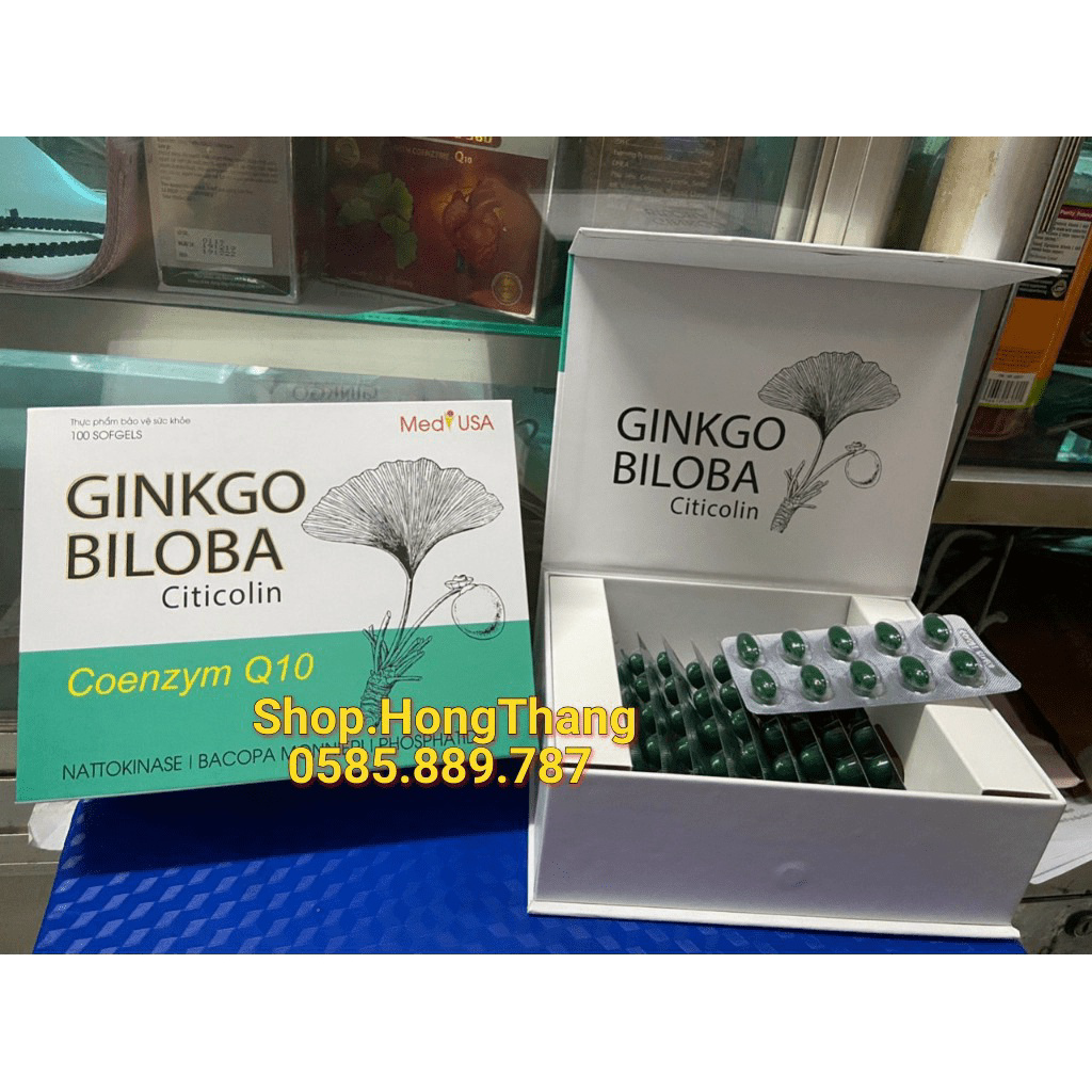 Ginkgo Biloba Citicolin Q10 Cải thiện trí nhớ và chứng mất ngủ hoạt huyết