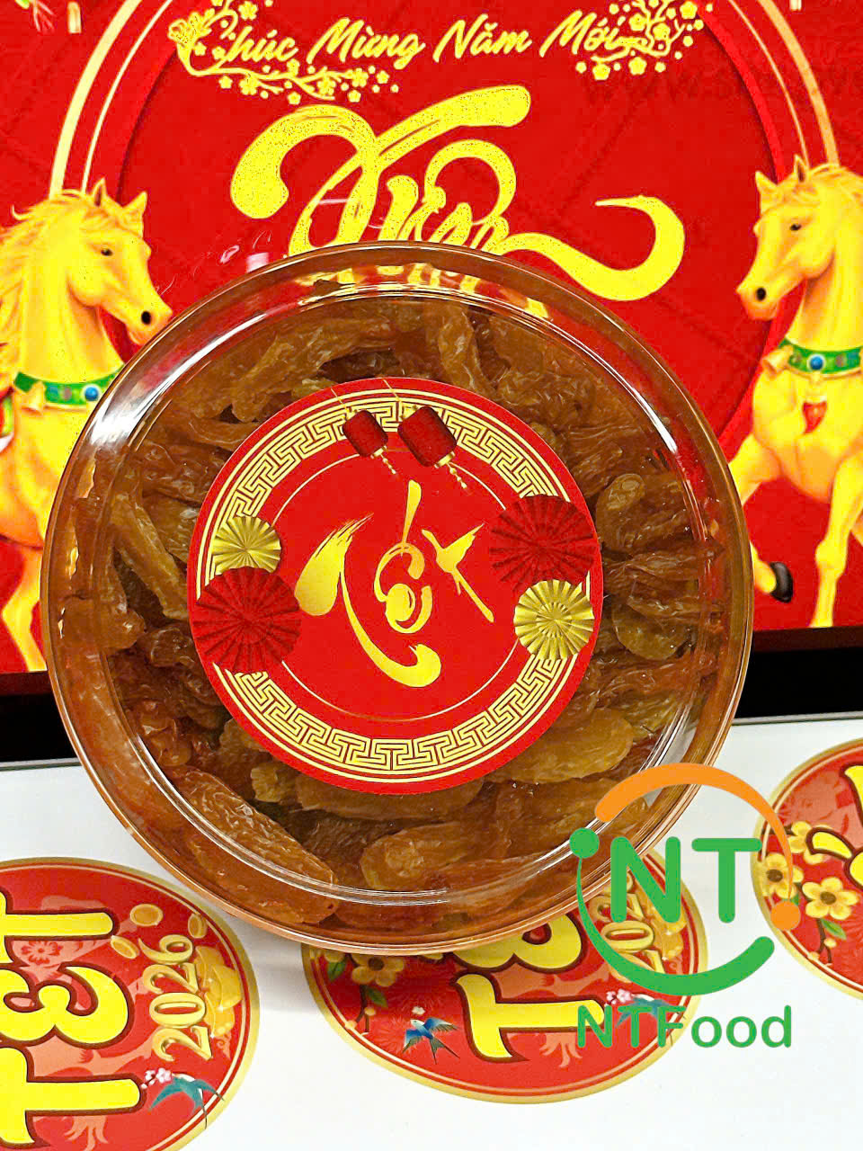 [TẾT Bính Ngọ] Nho Khô _ [ Nho vàng ] NTFood - Hộp Tròn Nhỏ - 230g - Nhất Tín Food