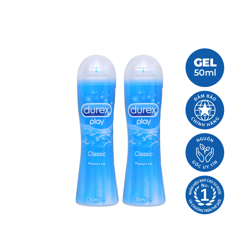 Freeship Bộ 2 chai Gel bôi trơnDurex play classic 50ml
