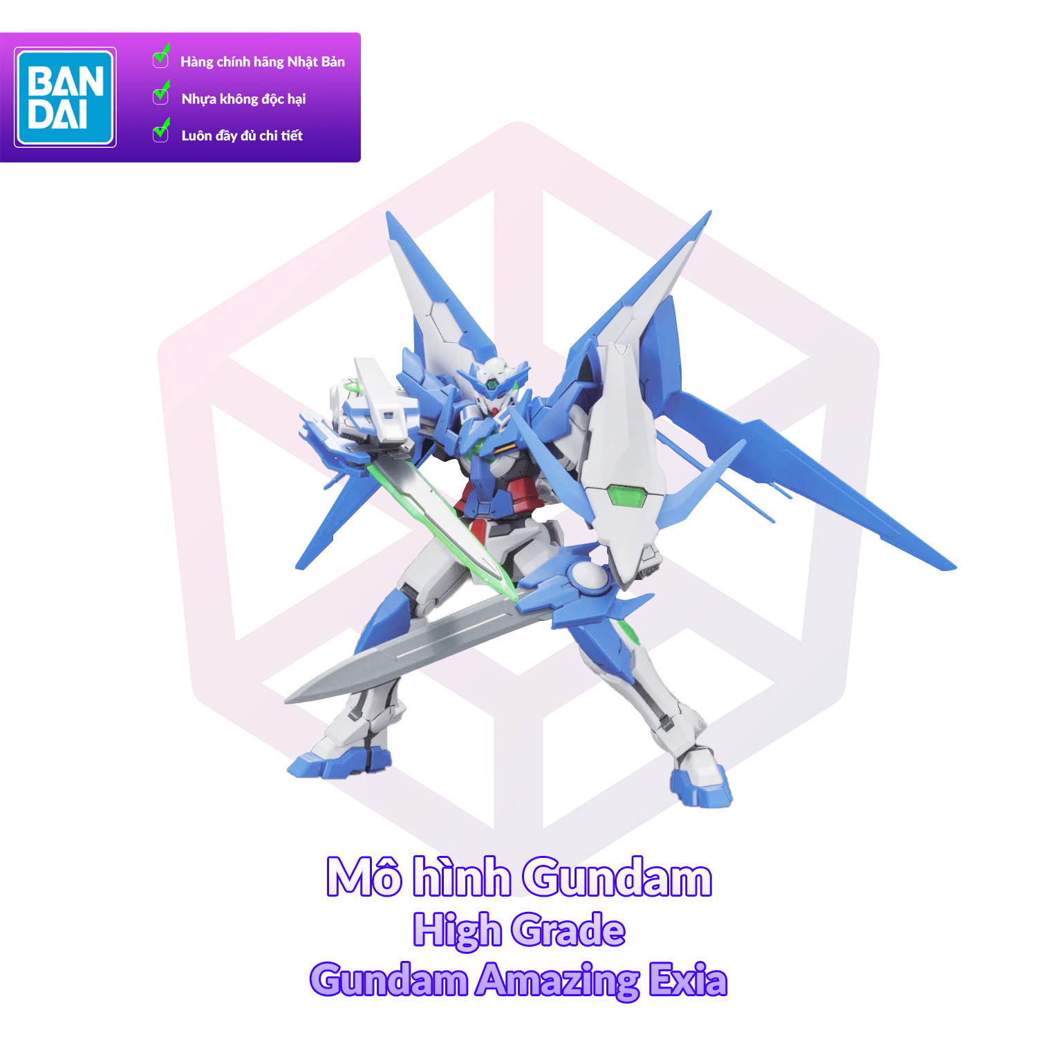 7-11 12 VOUCHER 8%Mô hình Gundam Bandai HG 016 Gundam Amazing Exia 1 144