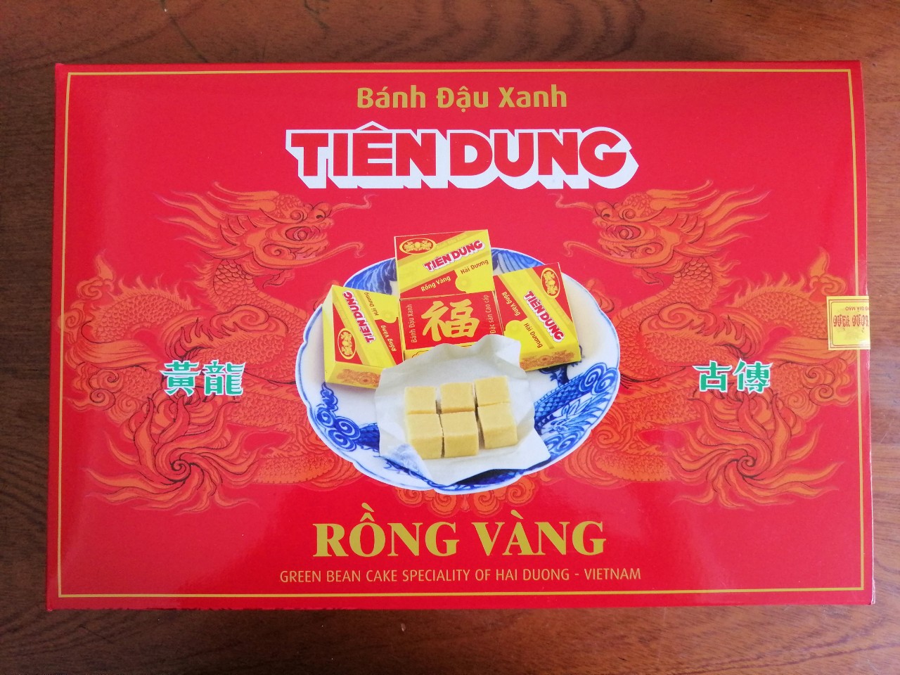 [HCM]Bánh đậu xanh rồng vàng Tiên Dung 480g