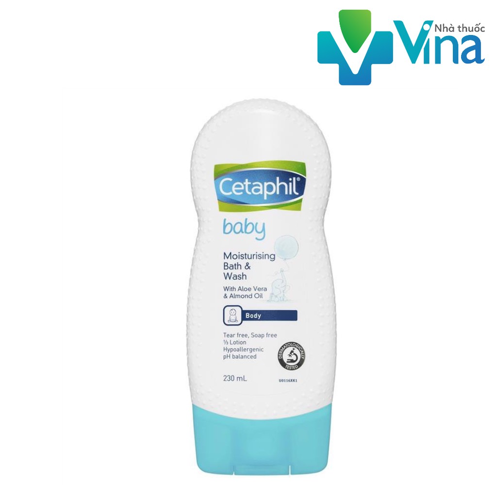 Sữa tắm dưỡng ẩm cetaphil baby moisturizing wash& bath 230ml