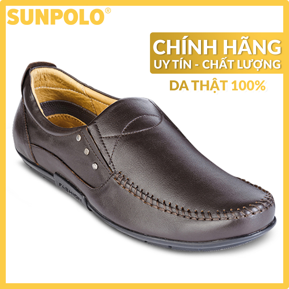 Men leather SUNPOLO shoes SUKT2584ND brown, black