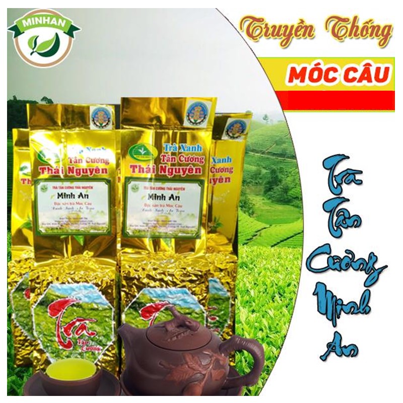 1Kg Trà Thái Nguyên Tân Cương Móc Câu Đặc Sản - 100% chè mới sx, rang sao thủ công, Vị ngon thơm xanh sạch cánh cong đẹp - TRA MINH AN greentea