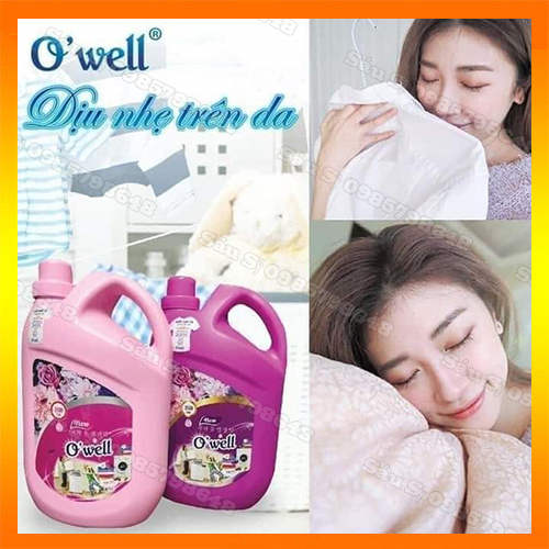 Chai nước giặt xả Owell 3500ml hương nước hoa pháp