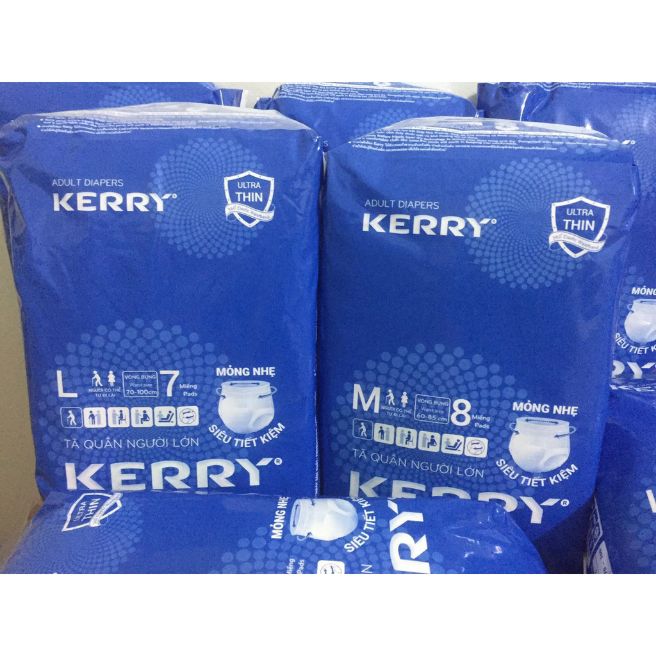 Tã quần người lớn Kerry size M 8 miếng L 7 miếng