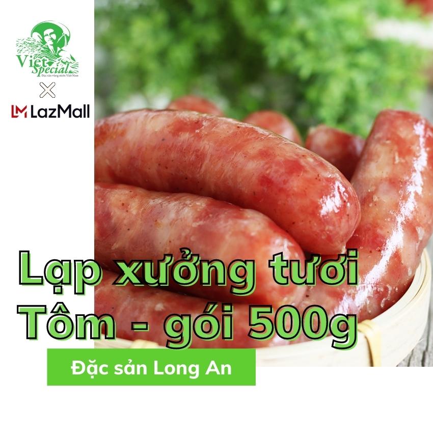 Lạp xưởng tươi Tôm VietSpecial - Gói 500g - Đặc sản Long An