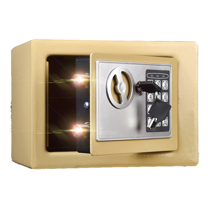 [Có video] Két Sắt Mini An Toàn Có Khóa, Mật Khẩu, Két Sắt Mini Xách Tay Tiết Kiệm Cho Gia Đình