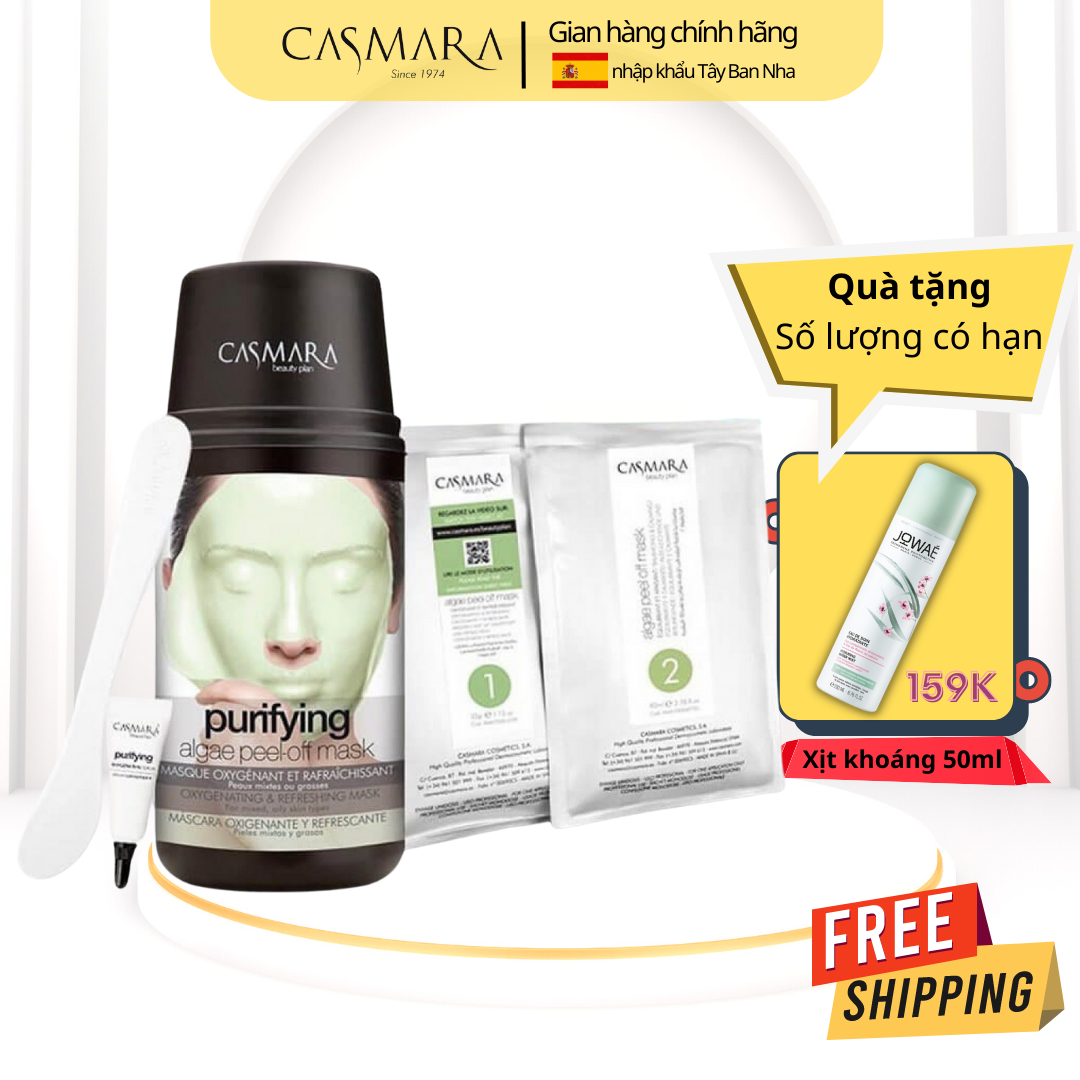 Hộp 2 sét mặt nạ casmara purifying mask làm sạch sâu thanh lọc, cung cấp oxy - nhập khẩu tây ban nha
