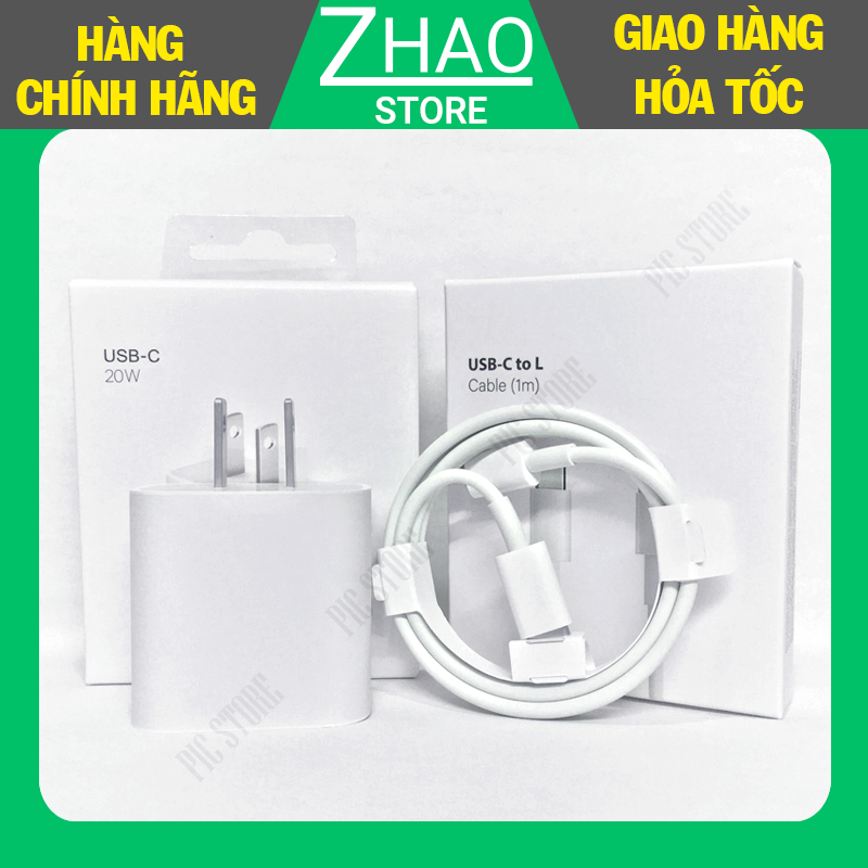 Bộ sạc nhanh ip 20w us cho ip 14 promax/13 promax/12 pro max/11 pro max/xs/xr/8 plus/mini/13/12/xsmax - bh 12 tháng - zhao store