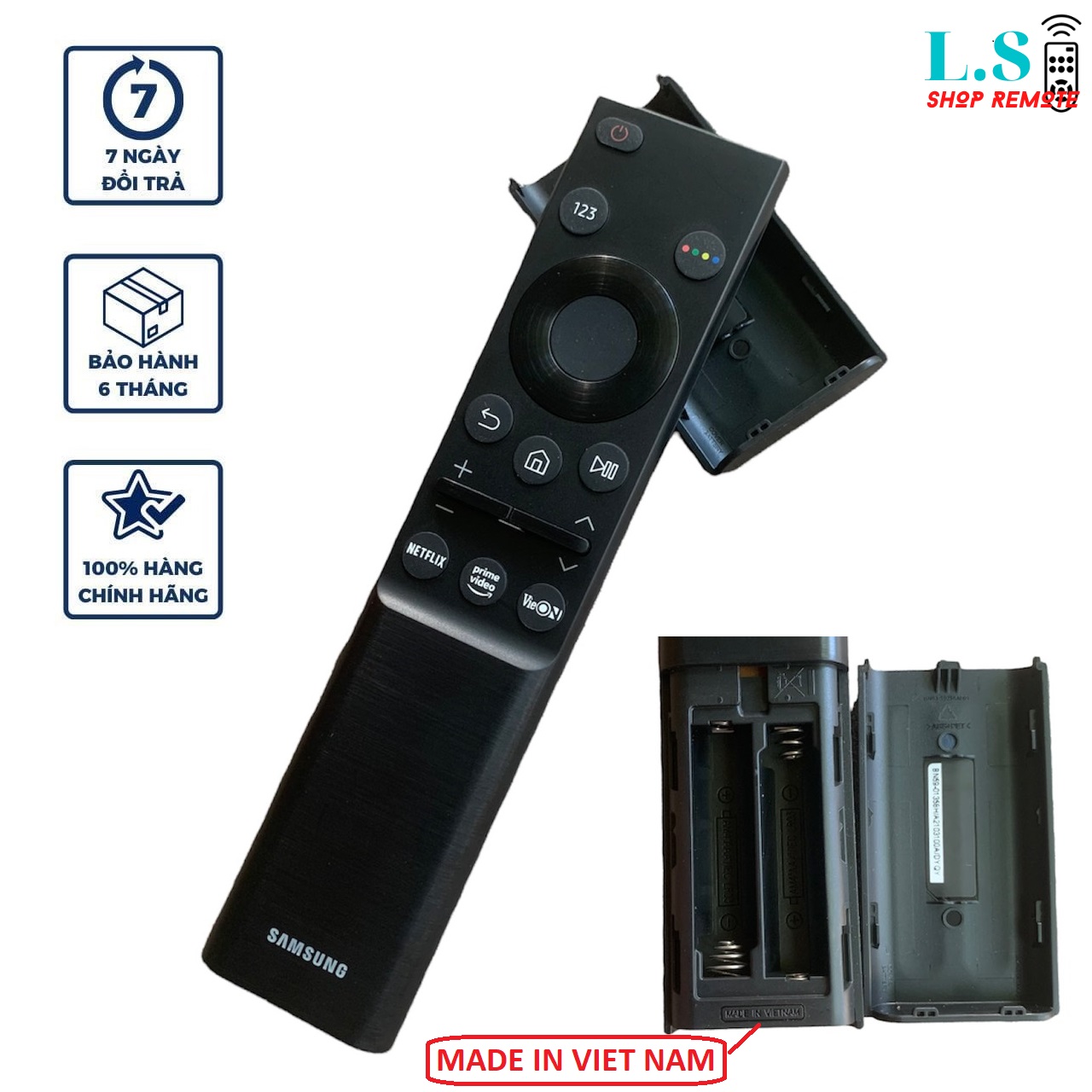 Điều khiển tivi Samsung chính hãng Smart/Qled/4k có internet thông minh, remote samsung zin New dieu khien tivi samsung 4k