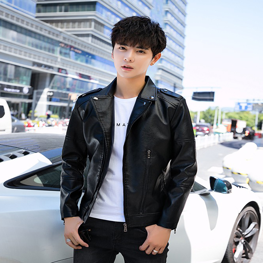 Áo khoác da nam - áo khoác jacket da - chất liệu da nhập khẩu cao cấp,lót lông dày dặn