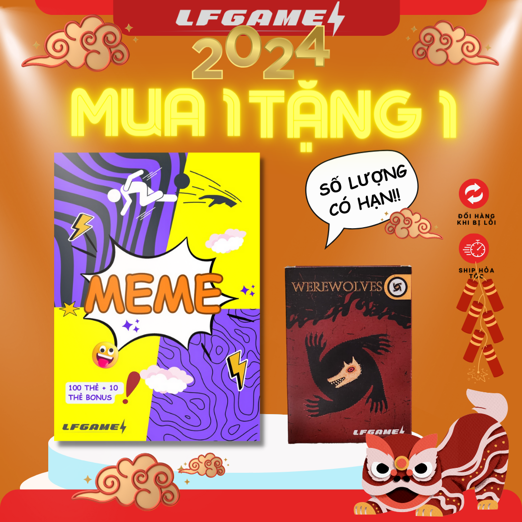 Bộ trò chơi boardgame thẻ bài Meme bài mêm hài hước chơi nhóm cùng bạn bè, gia đình