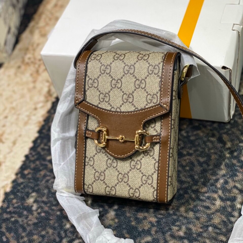 Túi đeo chéo để điện thoại mini Horsebit 1955 BOX PHONE shoulder fullbox có hộp