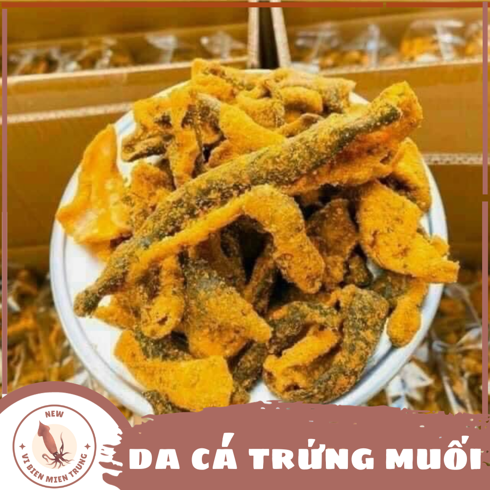 Da cá trứng muối giòn vị biển 200gr, da cá hồi lắc chiên giòn hủ pet ngon chuẩn vị