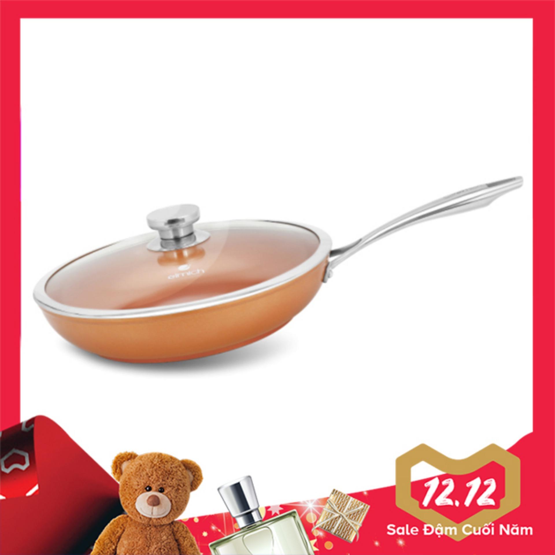Chảo chống dính vung kính 26cm elmich royal premium el-1176 dùng bếp từ