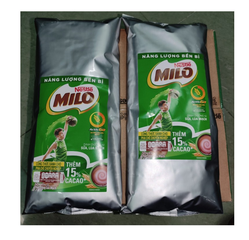 Combo 2 bịch Bột Milo Nguyên Chất 1kg Nestlé - Date 03/2025