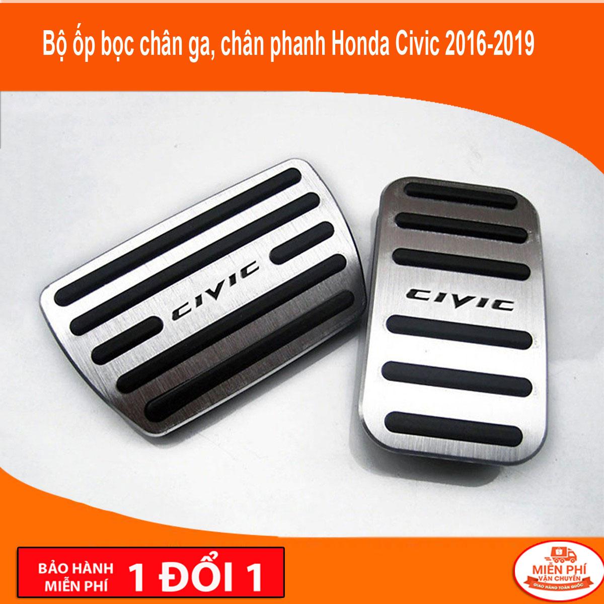 Bộ ốp bọc chân ga, chân phanh honda civic 2016-2021