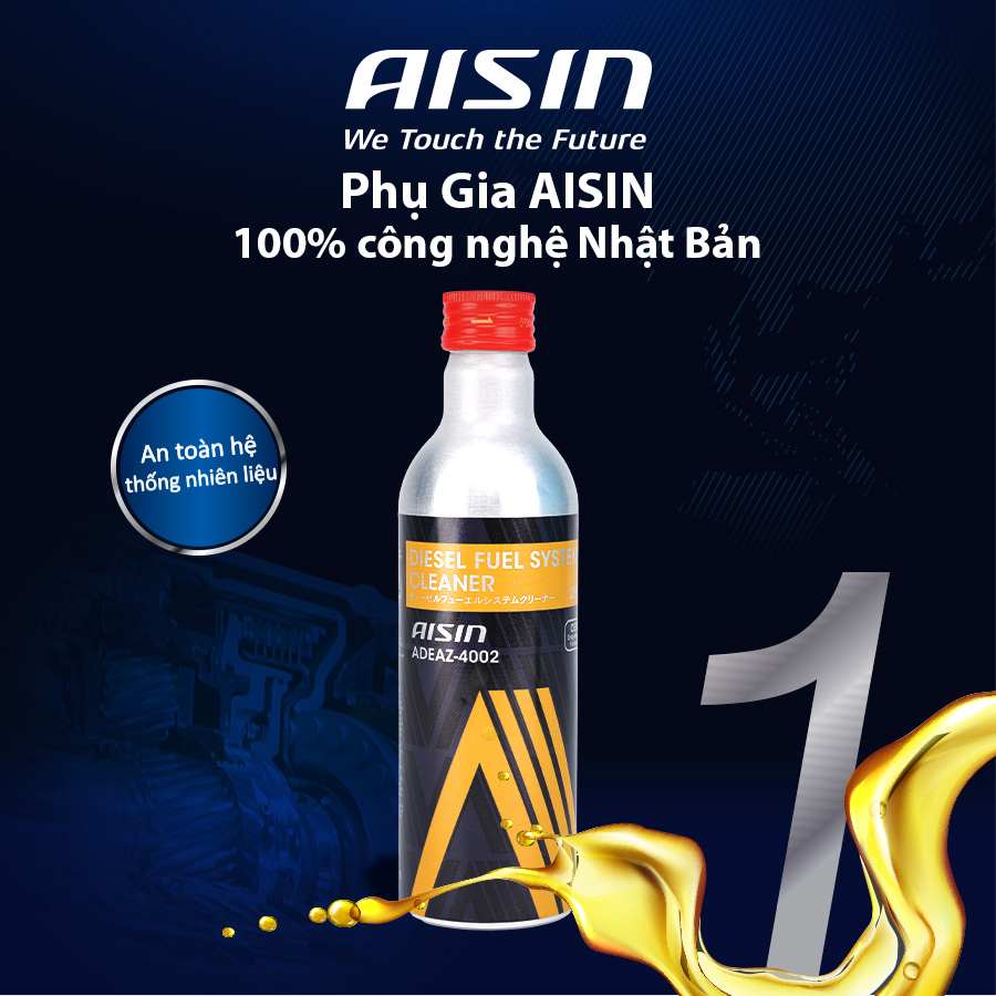 Dung Dịch Vệ Sinh Kim Phun Buồng Đốt 2 Trong 1 Máy Dầu AISIN 250ml ADEAZ-4002 Phụ Gia Làm Sạch Hệ Thống Nhiên Liệu