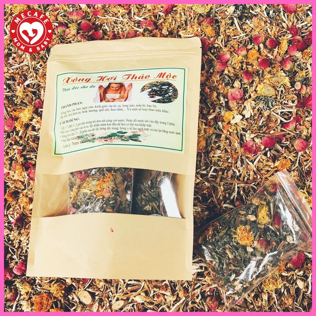 Thảo mộc xông mặt sau sinh Handmade