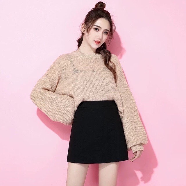 Chân váy chữ A khóa bên có lót trong cực xinh