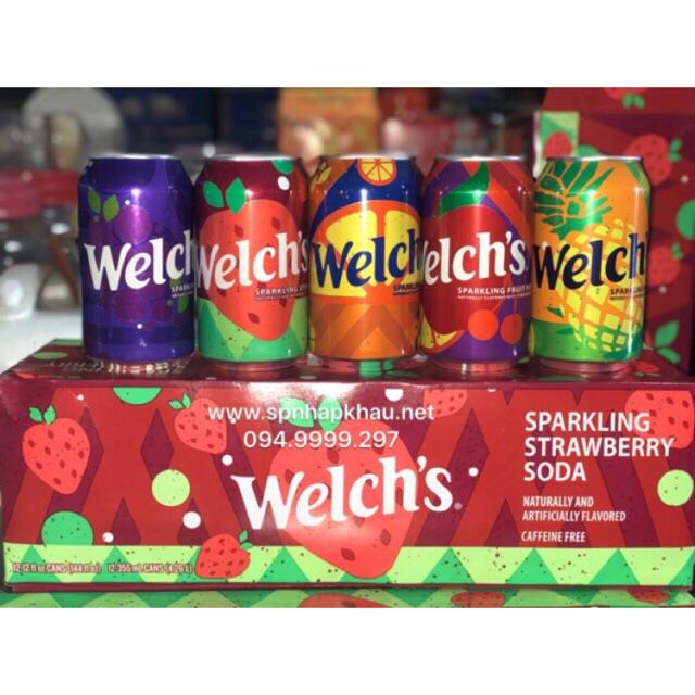 HOT SALE Nước ngọt Welch’s Mỹ có gas 355ml
