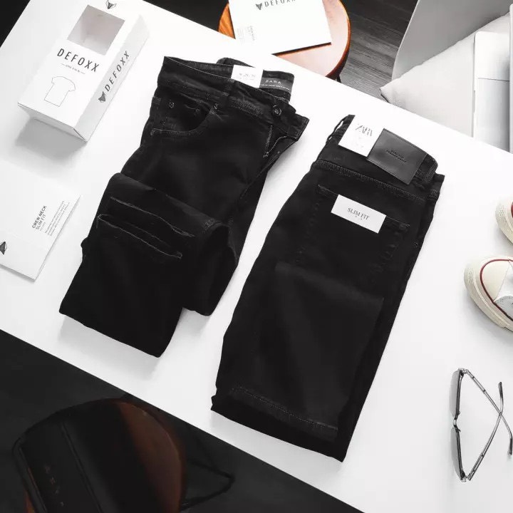 [có video] Quần jean nam đen cao cấp ZR xuất khẩu vải dày đẹp form SLIM FIT chuẩn đẹp như hình MTSHOP